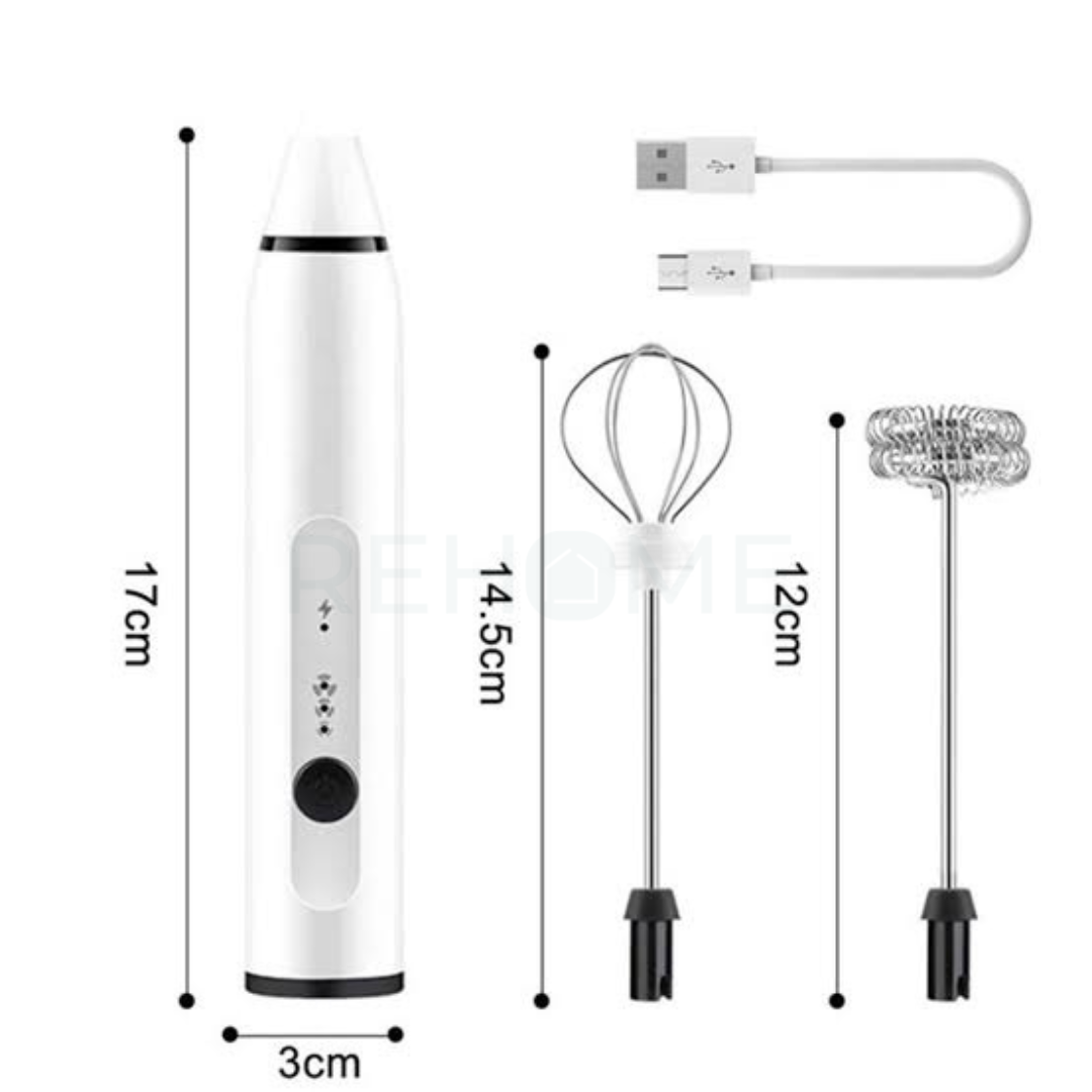 2 in 1 Rechargable Electric Coffee Beater & Frother - (IMPORTED)