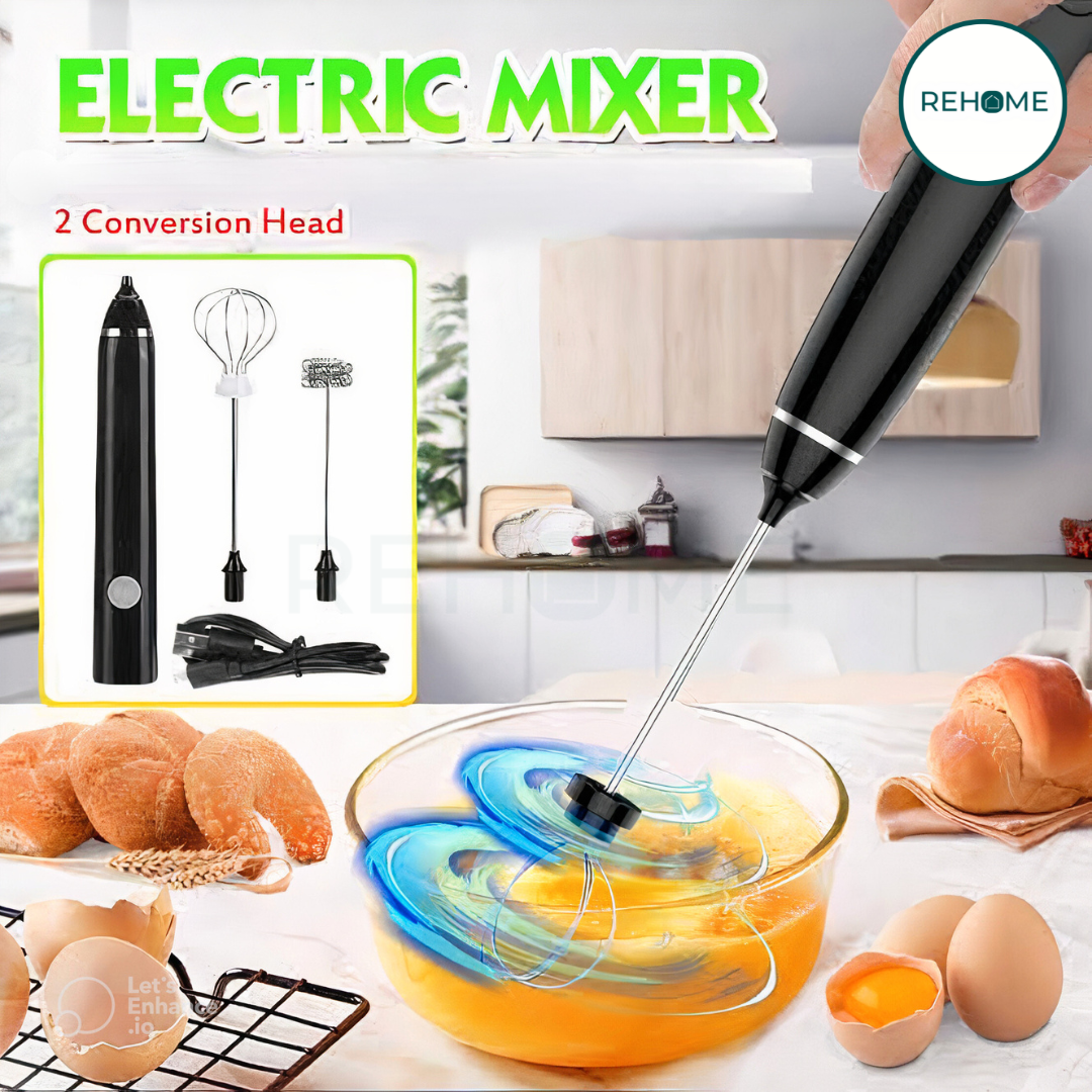 2 in 1 Rechargable Electric Coffee Beater & Frother - (IMPORTED)