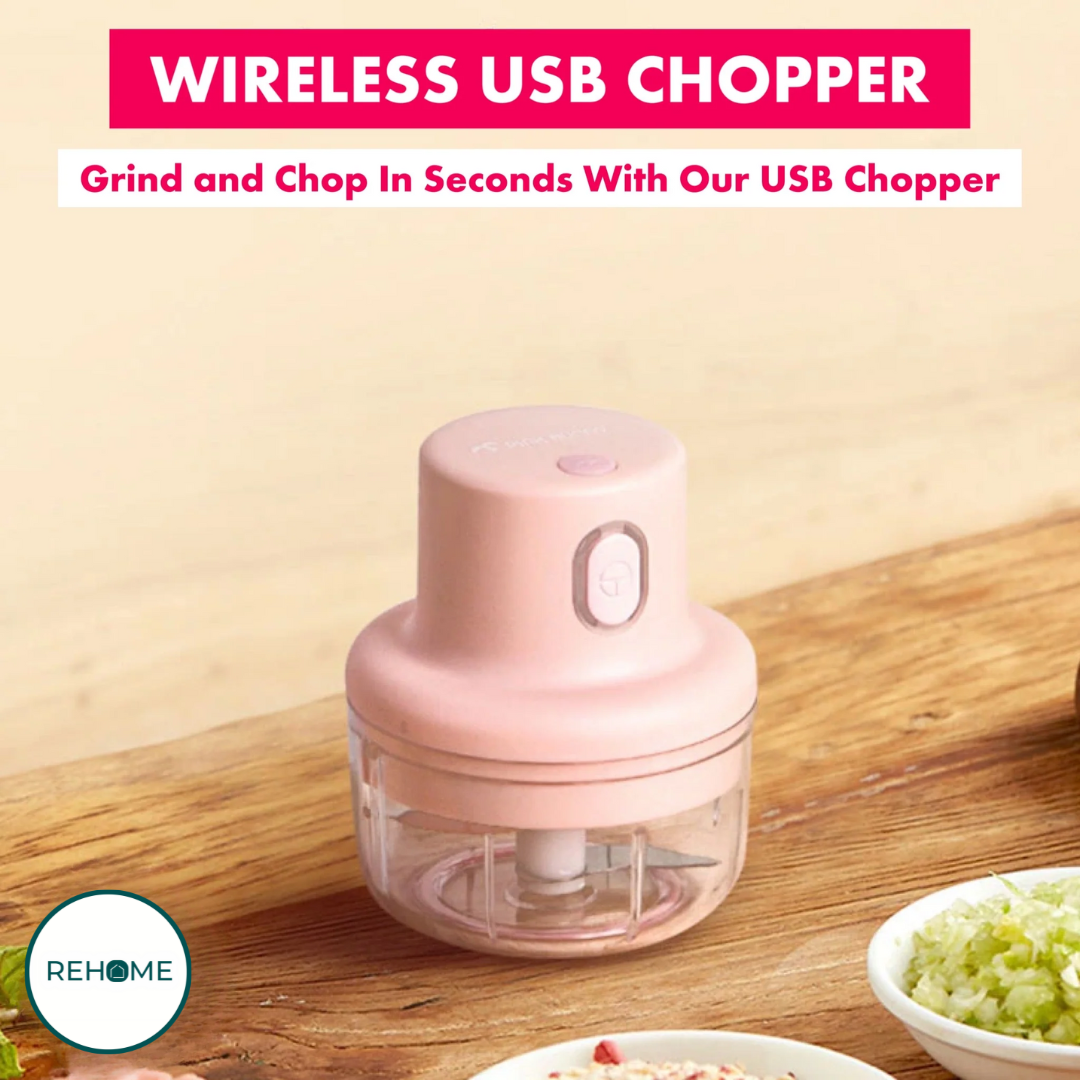 Rechargeable Electric Double Bowl Food Chopper