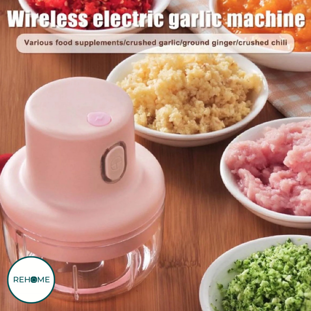 Rechargeable Electric Double Bowl Food Chopper