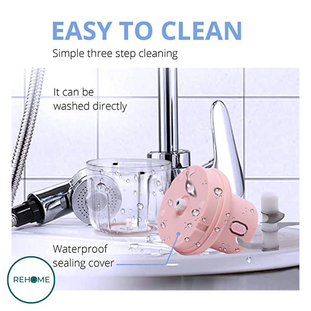 Rechargeable Electric Double Bowl Food Chopper