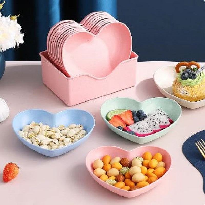 8Pcs Heart Shaped Dish Plate