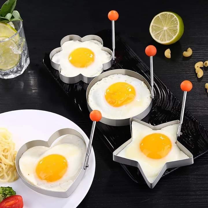 4 Pcs Stainless Steel Fried Egg Molds