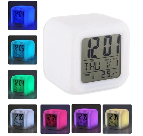 Colorful alarm clock LED