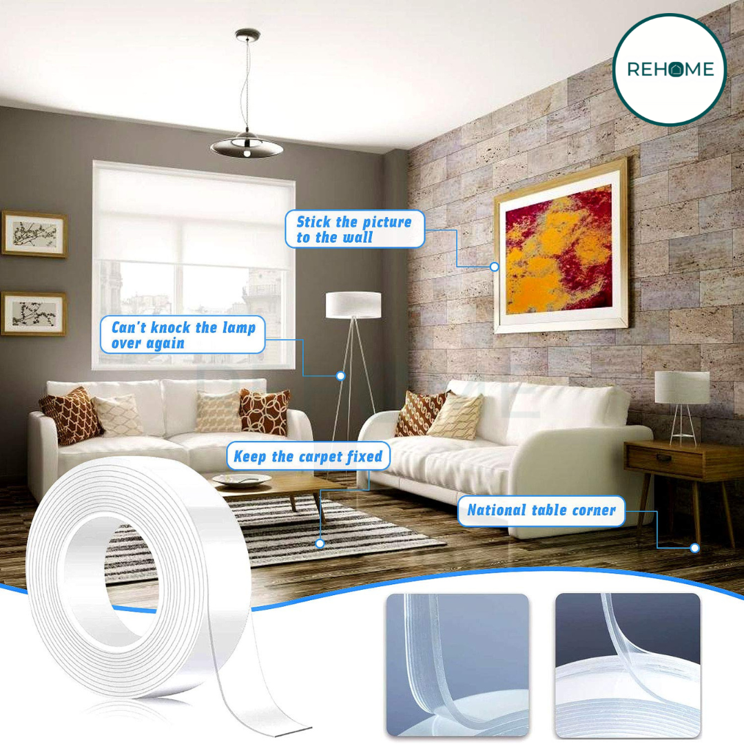 Nano Double Sided Transparent Tape - (IMPORTED)