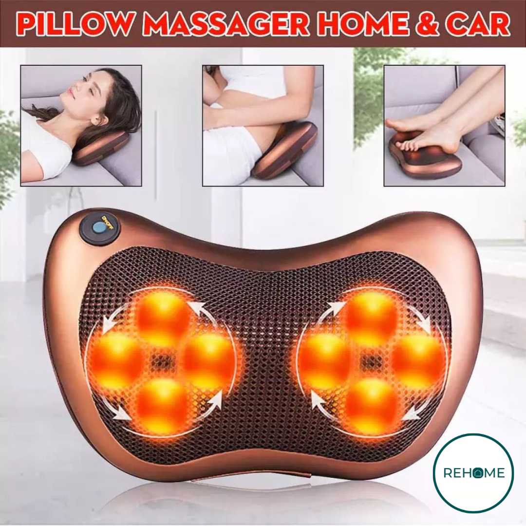 Electric 2in1 Home & Car Massage Pillow - (IMPORTED)