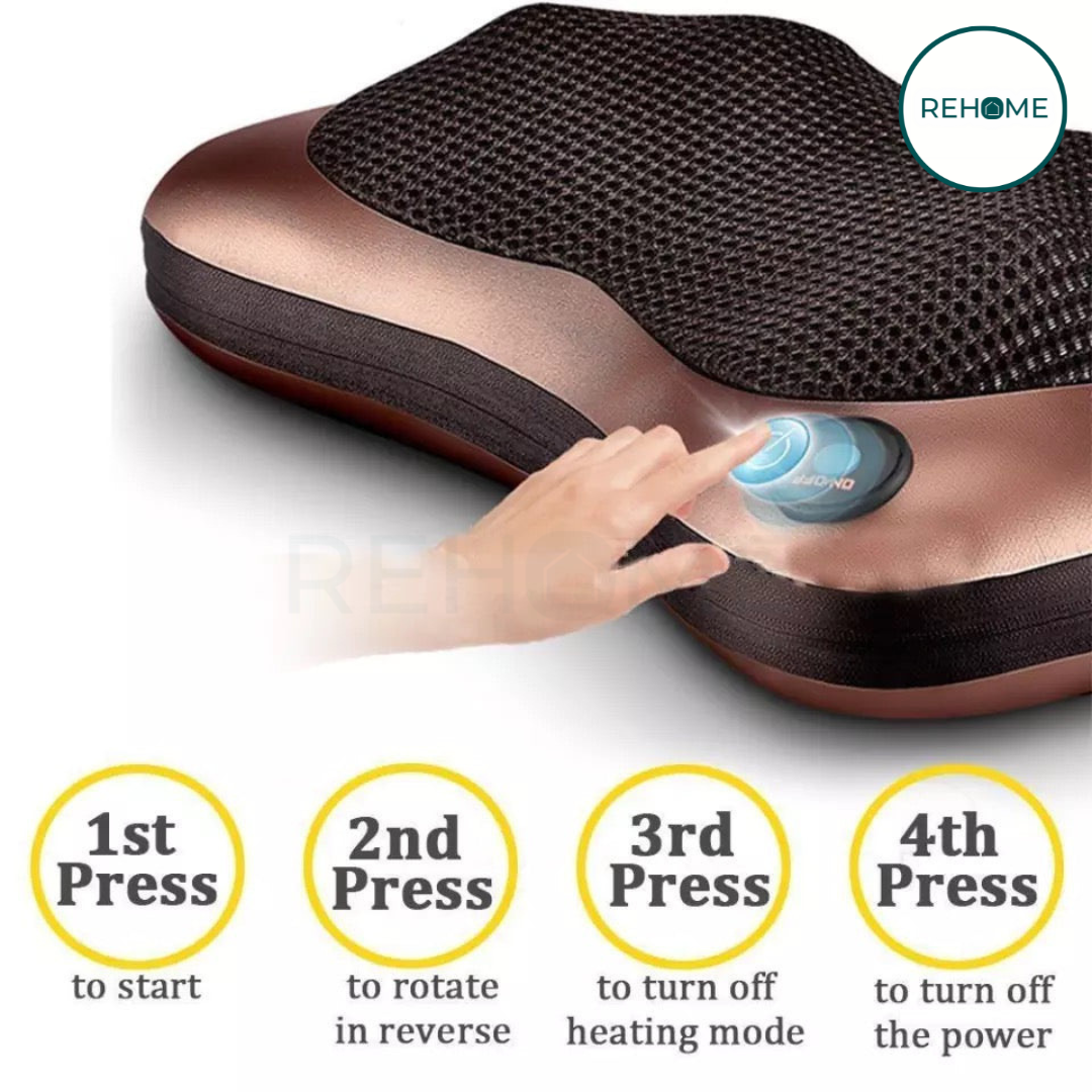 Electric 2in1 Home & Car Massage Pillow - (IMPORTED)