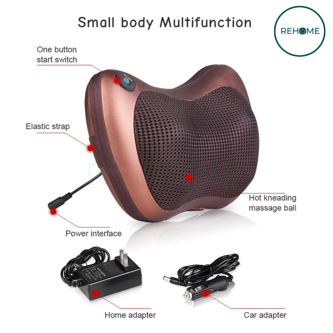Electric 2in1 Home & Car Massage Pillow - (IMPORTED)