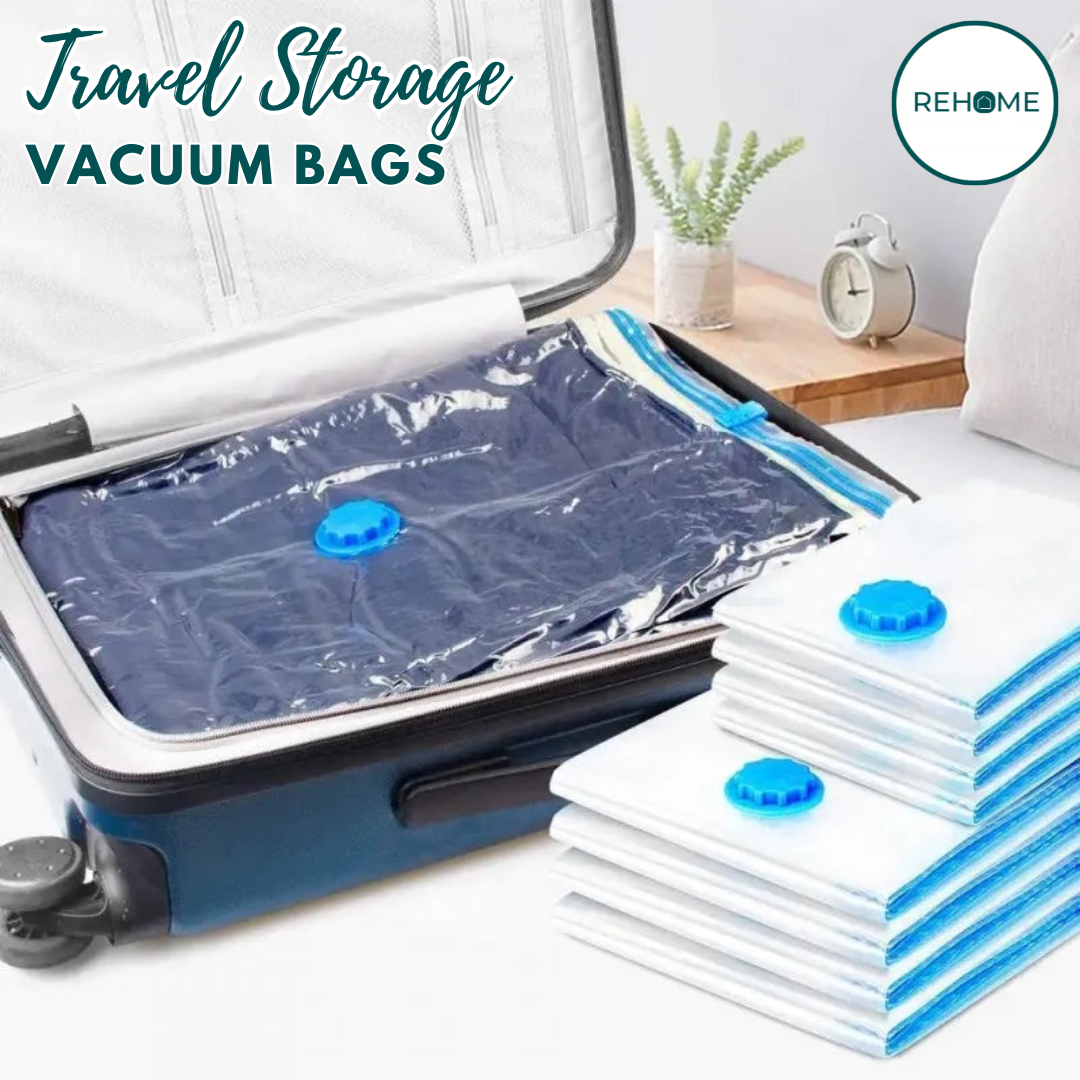 Travel Storage Vacuum Bags With Suction Pump - (IMPORTED)