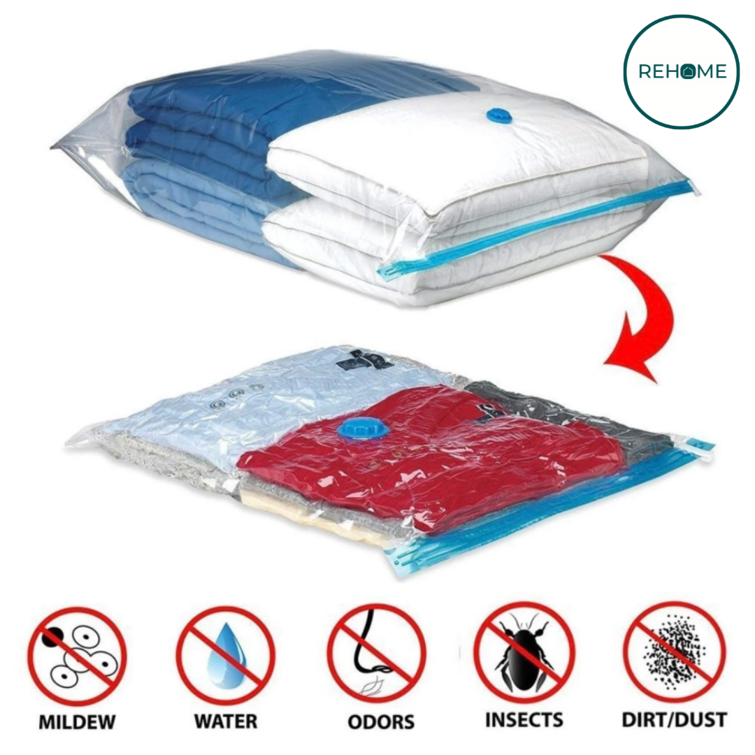 Travel Storage Vacuum Bags With Suction Pump - (IMPORTED)