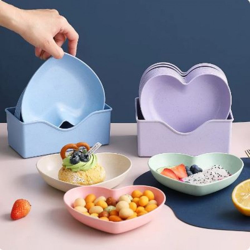 8Pcs Heart Shaped Dish Plate