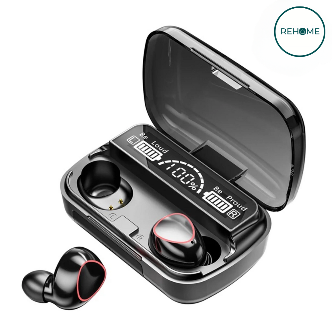 M10 Wireless TWS V5.1 EarBuds with Touch Display - (FREE Delivery)