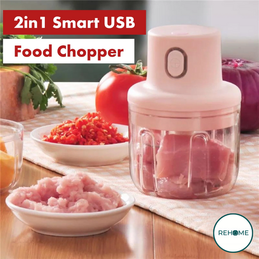 Rechargeable Electric Double Bowl Food Chopper