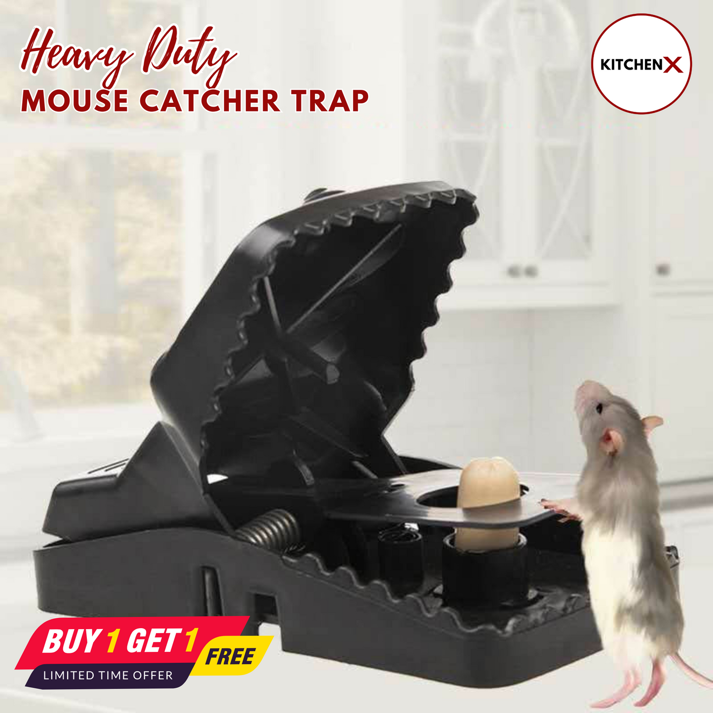 Heavy Duty Mouse Catcher Trap - (BUY 1 GET 1 FREE)