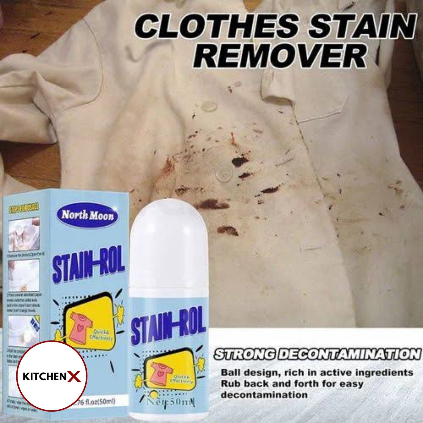 Portable Magic Stain Roll-on Cleaner
