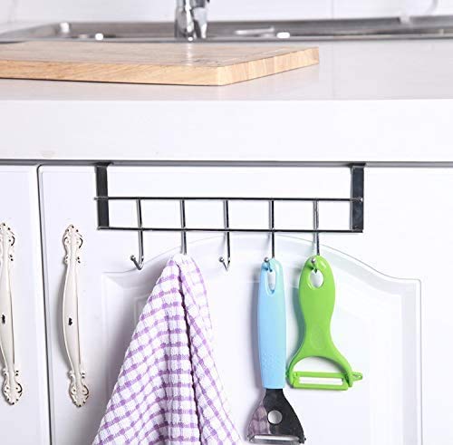 Space Saving Cabinet Storage Hanger Metal 5 Hooks