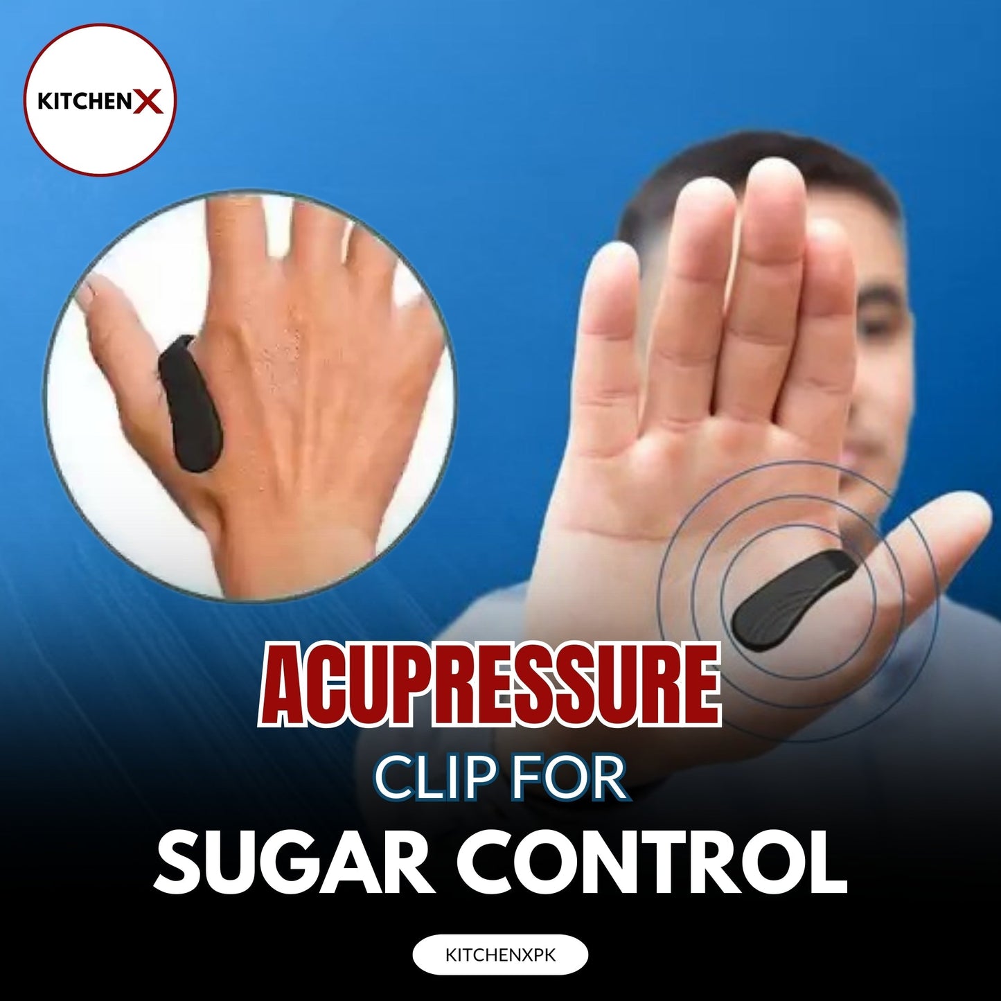 Acupressure Magnetic Sugar Control Clip - (BUY 1 GET 1 FREE)