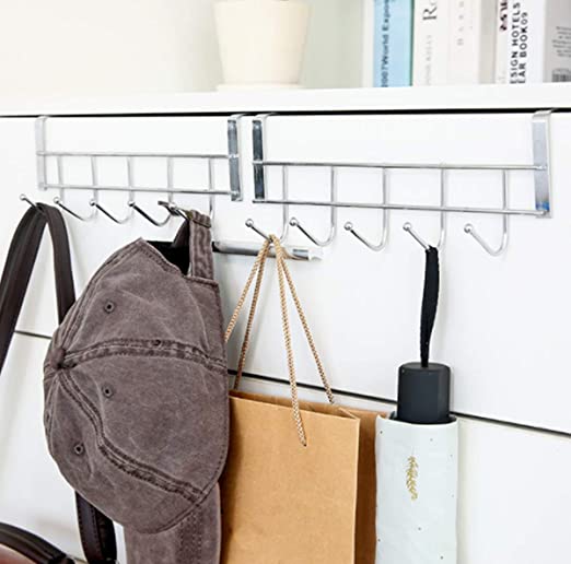 Space Saving Cabinet Storage Hanger Metal 5 Hooks