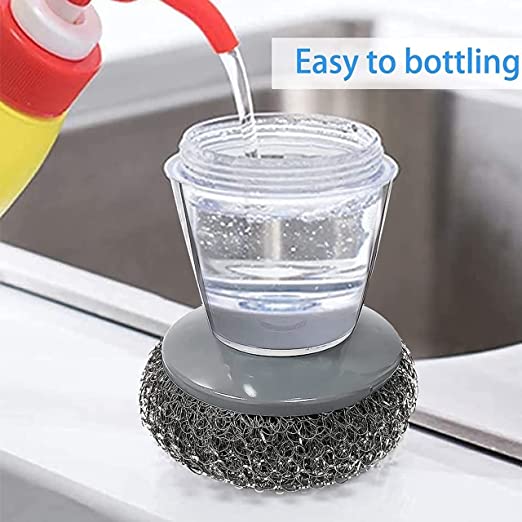 Automatic Liquid Tank Kitchen Utensils Sink Cleaning Brush Scrubber