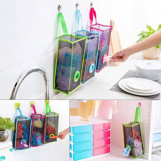 Hanging Shopper Holder & Shopper Basket