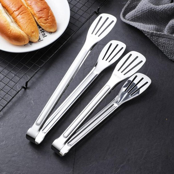 Stainless Steel Food Tongs Kitchen Tongs Utensil Cooking Tong Clip Clamp Accessories Salad Serving BBQ Tools