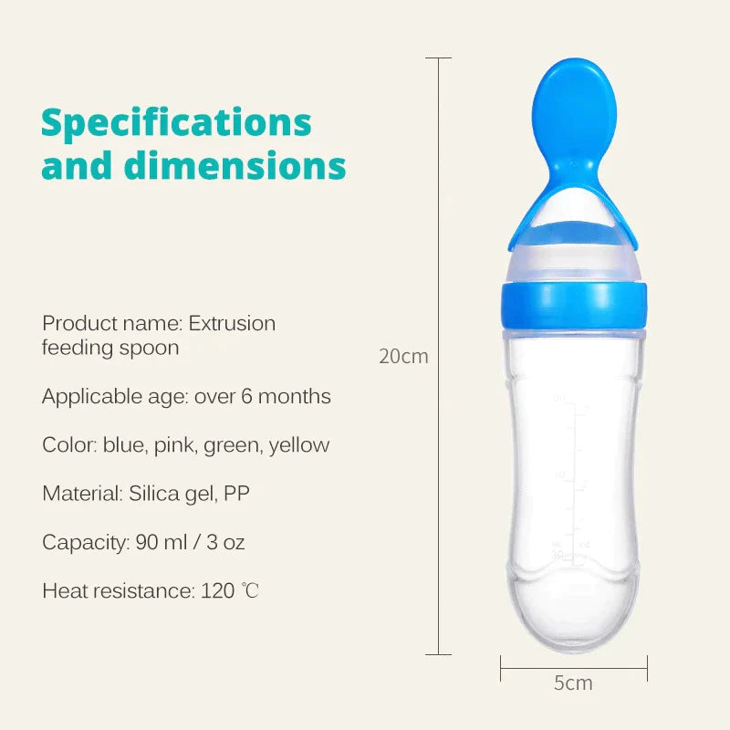 Silicone baby Bottle Feeding Spoon