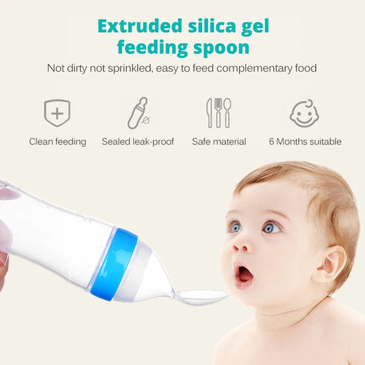 Silicone baby Bottle Feeding Spoon