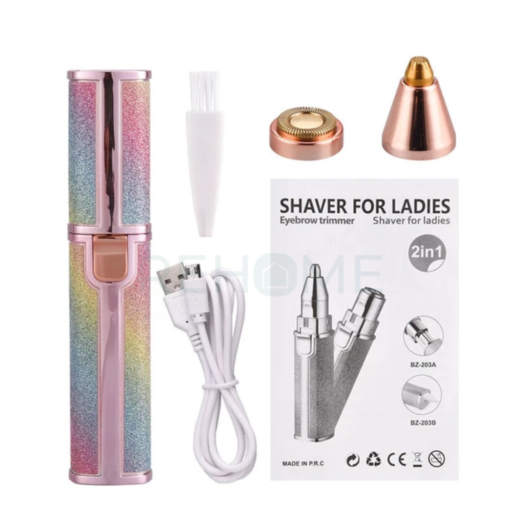 2 In 1 Flawless Eyebrow & Facial Hair Remover - (IMPORTED)