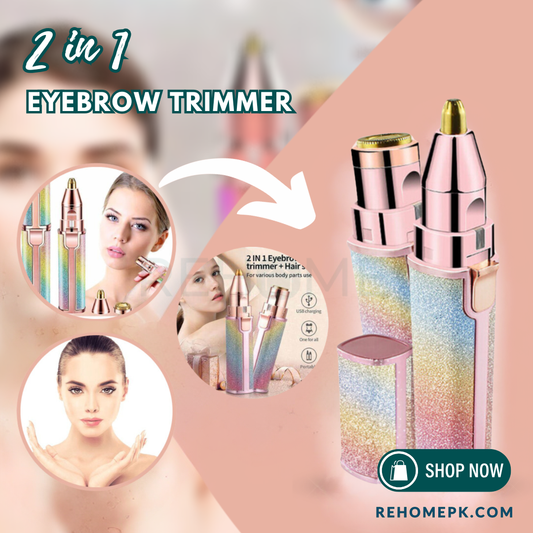 2 In 1 Flawless Eyebrow & Facial Hair Remover - (IMPORTED)