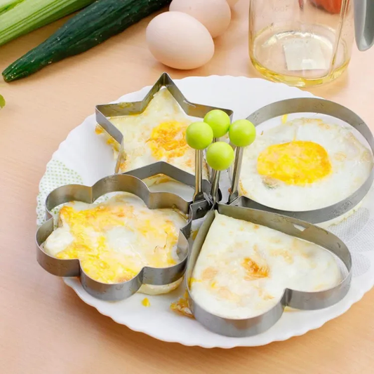 4 Pcs Stainless Steel Fried Egg Molds