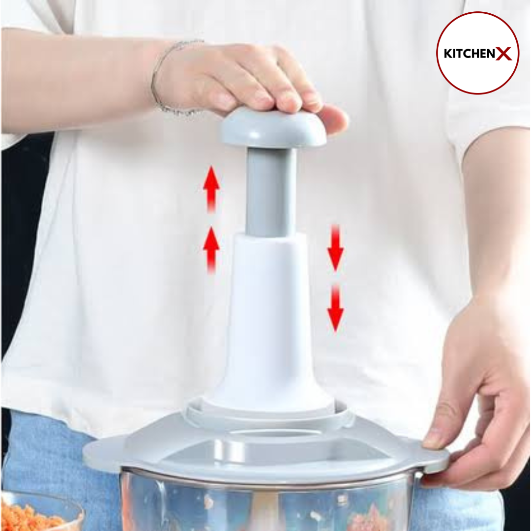 Stainless Steel Manual Vegetable Push Chopper
