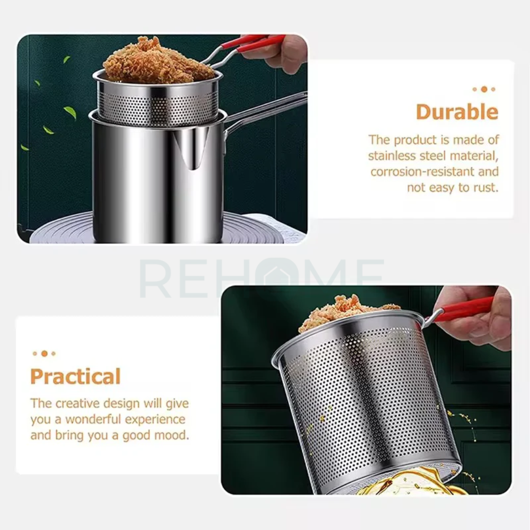 Deep Frying Pot Kitchen Fryer - (IMPORTED)