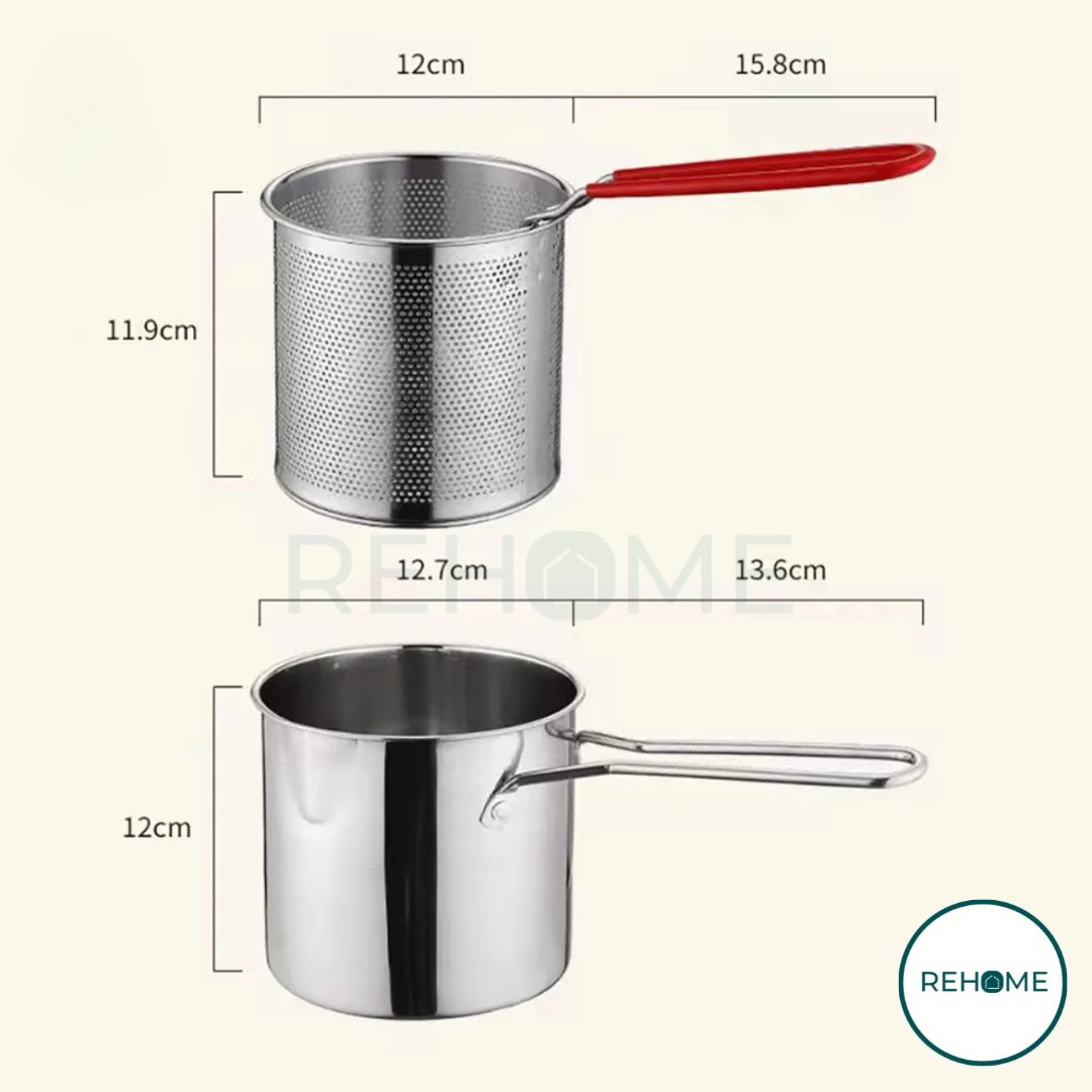 Deep Frying Pot Kitchen Fryer - (IMPORTED)