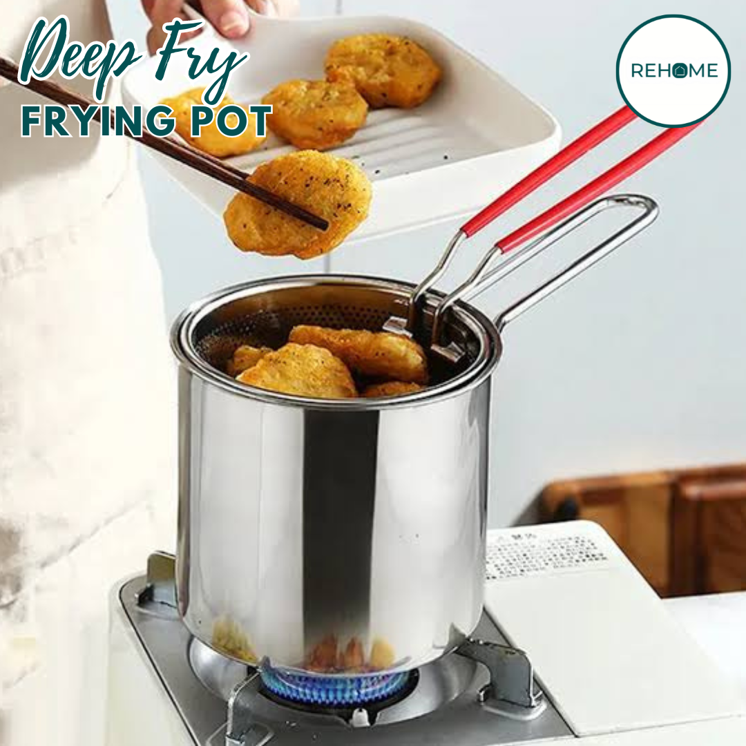 Deep Frying Pot Kitchen Fryer - (IMPORTED)