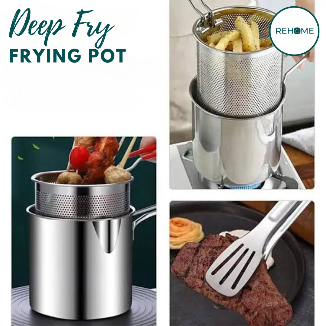 Deep Frying Pot Kitchen Fryer - (IMPORTED)