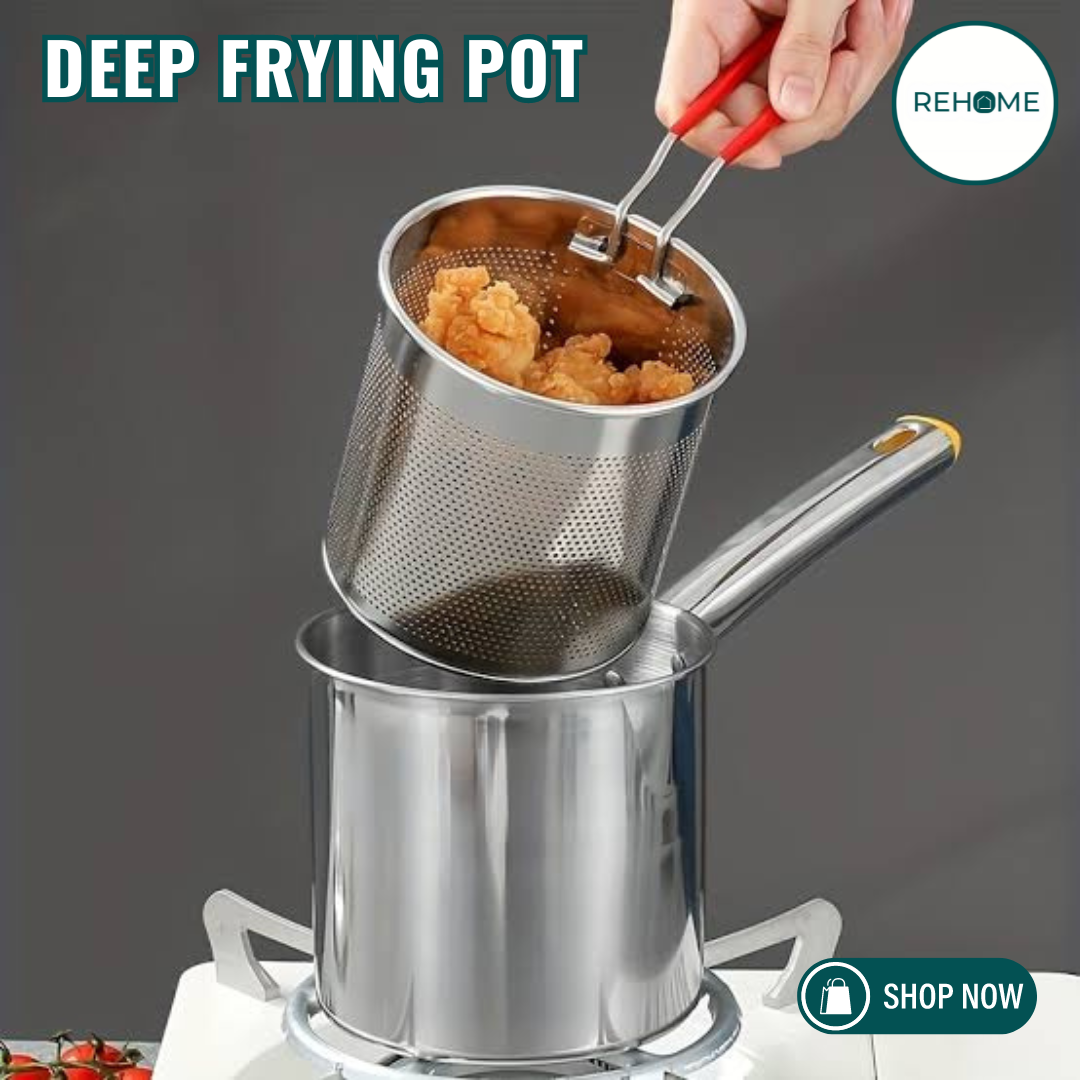 Deep Frying Pot Kitchen Fryer - (IMPORTED)