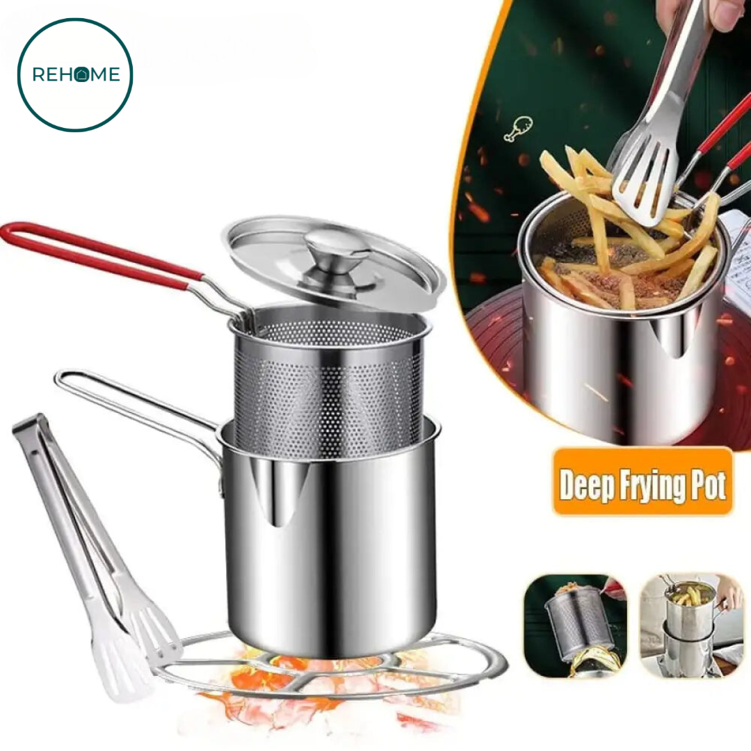 Deep Frying Pot Kitchen Fryer - (IMPORTED)