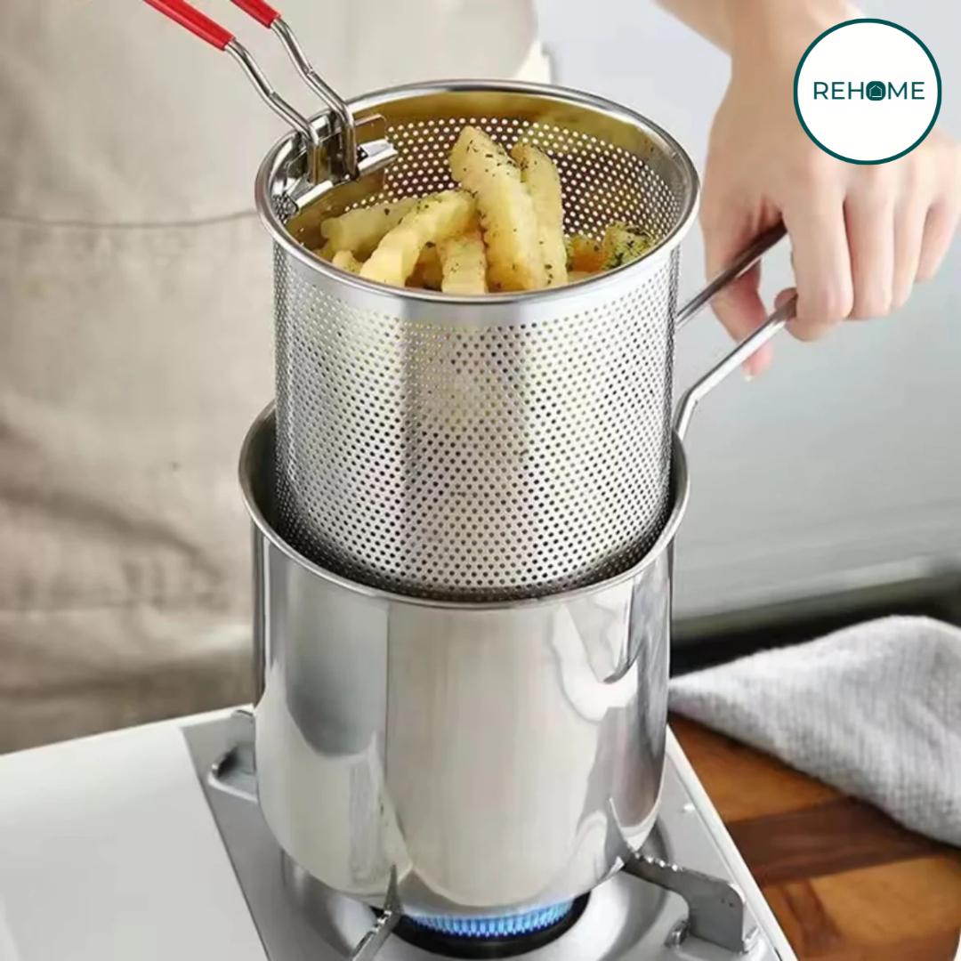 Deep Frying Pot Kitchen Fryer - (IMPORTED)