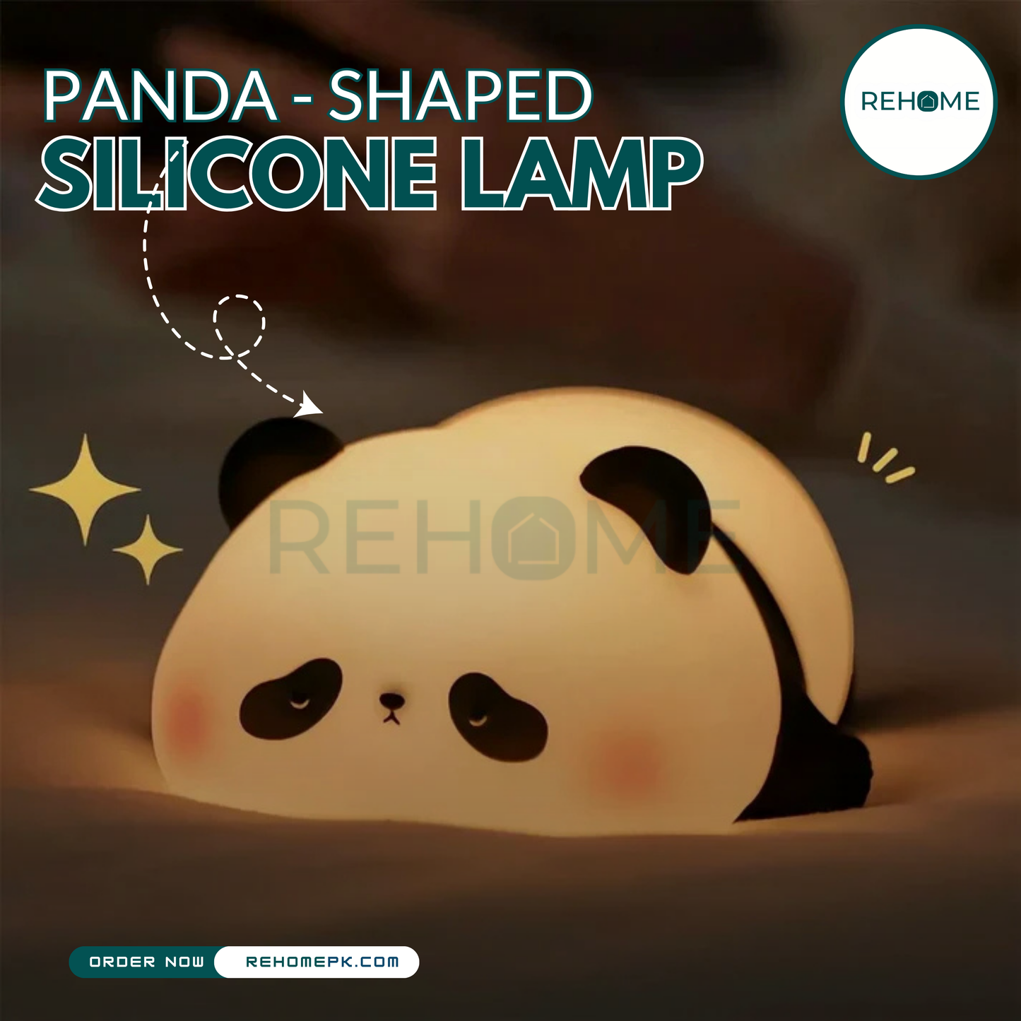 Panda Shaped Silicone Lamp & Night Light - (IMPORTED)