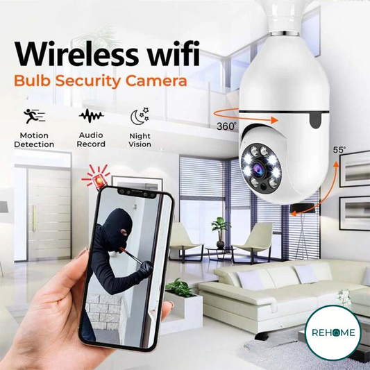 Wireless Wifi Bulb Security Camera