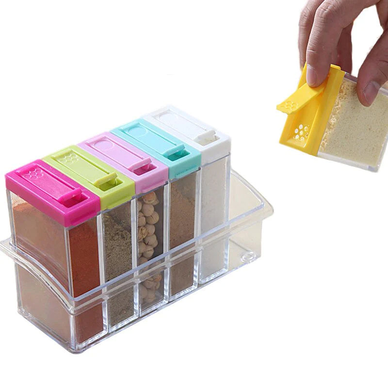 Spice Rack 6 lid Container