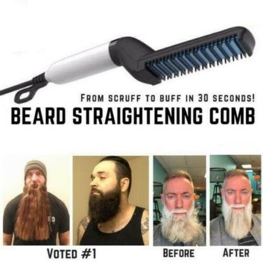 Men's Hair & Beard Straightener Brush