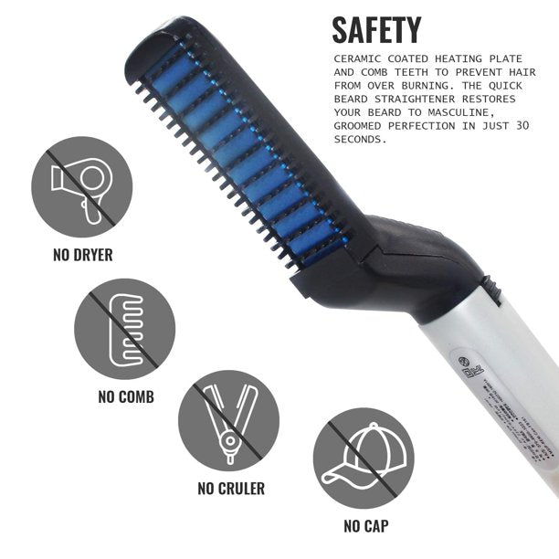 Men's Hair & Beard Straightener Brush