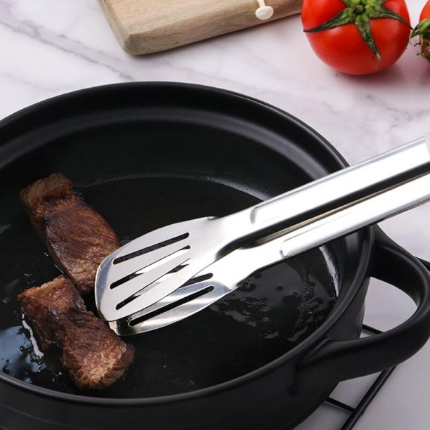 Stainless Steel Food Tongs Kitchen Tongs Utensil Cooking Tong Clip Clamp Accessories Salad Serving BBQ Tools