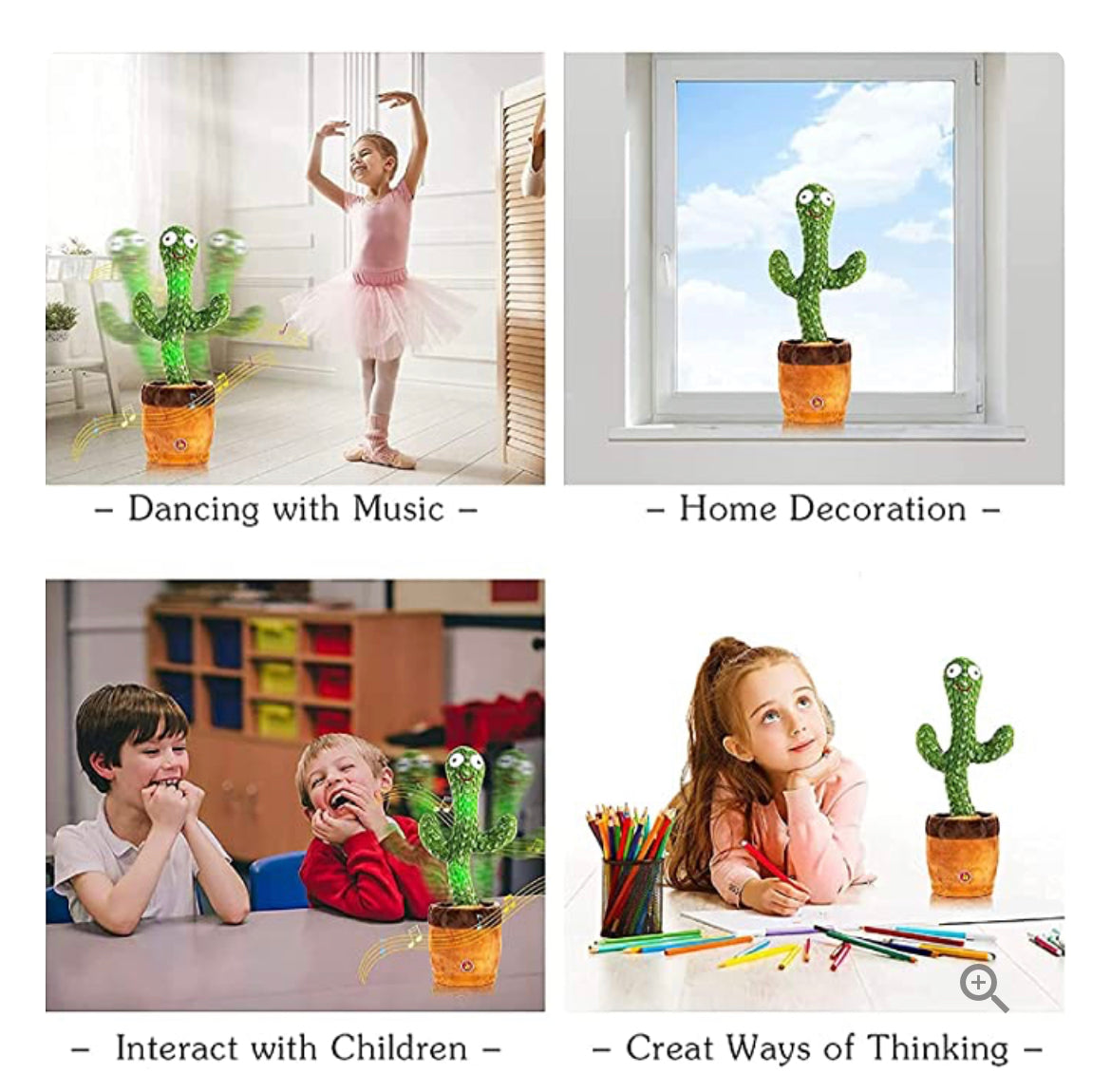 Dancing Cactus Toy with Music & Light - (FREE Delivery)