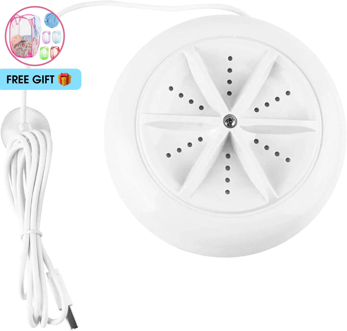 Ultrasonic Portable Washing Machine - (With FREE Gift)