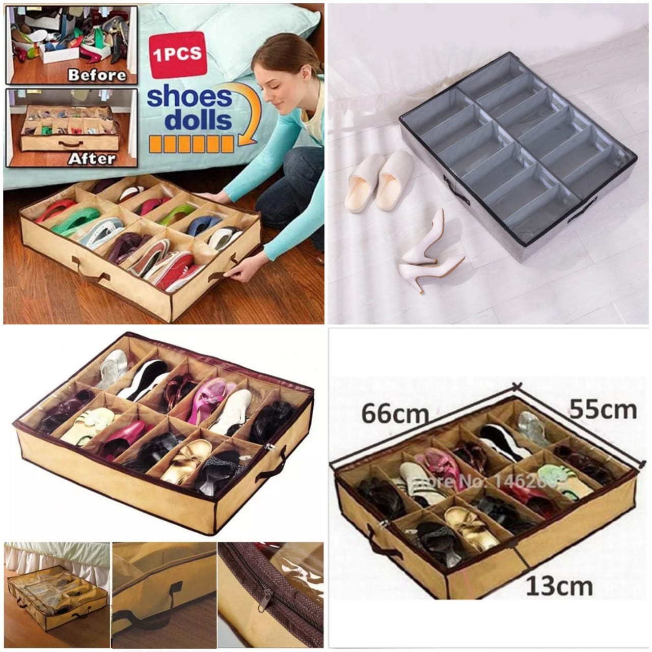 Foam Shoe Under Bed Organiser