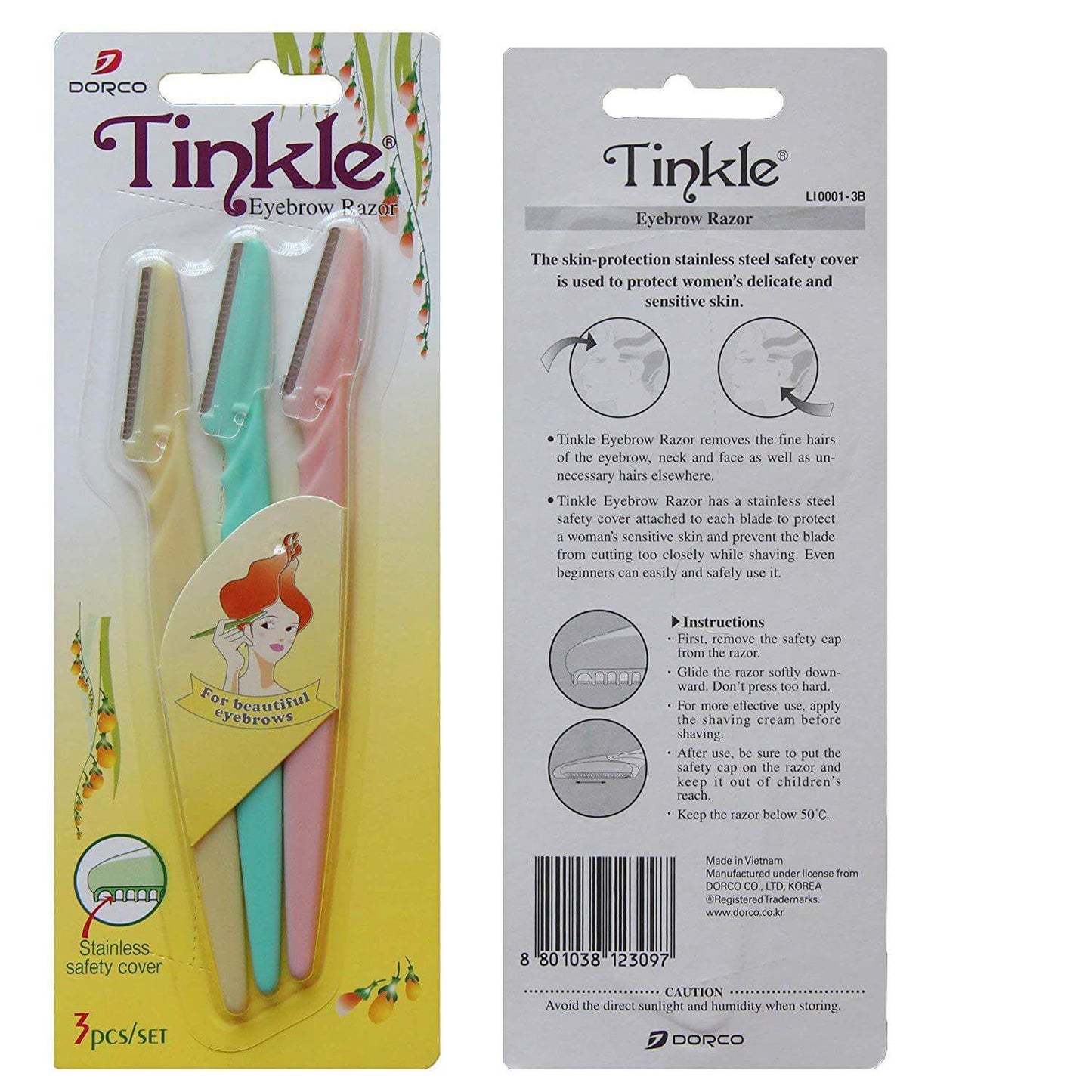 Twinkle Eyebrow Razor Pack of 3